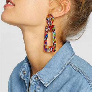 Acetate Plate Earring