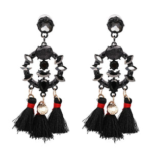 Fringed Pendant Earrings