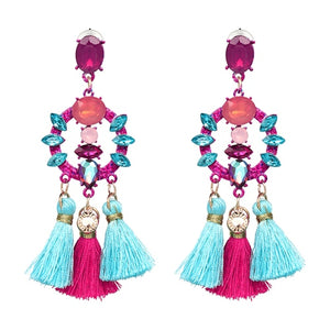 Fringed Pendant Earrings